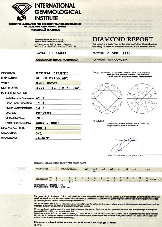 Foto 9 - Diamant 0,23 ct Brillant IGI VVS1 Top Wesselton, D5086