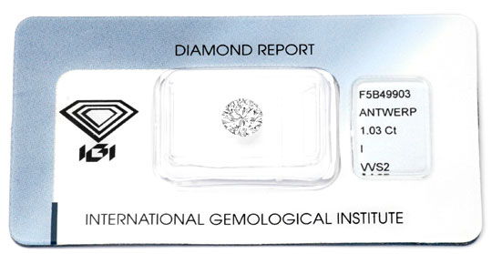 Foto 1 - Diamant 1,03 Einkaräter Brillant IGI VVS I VGVG Diamond, D5938