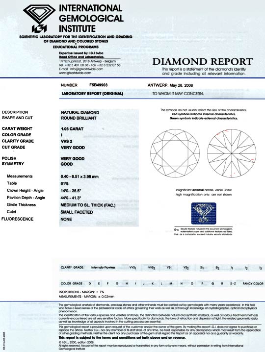 Foto 9 - Diamant 1,03 Einkaräter Brillant IGI VVS I VGVG Diamond, D5938