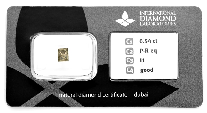 Foto 1 - Princess Cut Diamant 0,54ct IDL Zertifikat, D6839